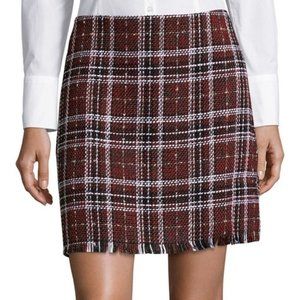 Sanctuary Red and Black Plaid Mini Sparkle Skirt NWT Size M